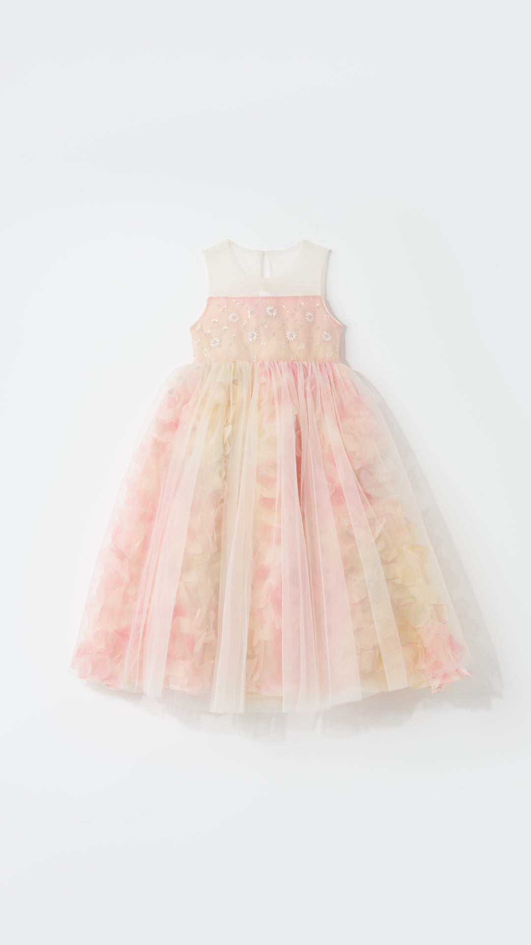 Peach Blossom Petal Tulle Dress