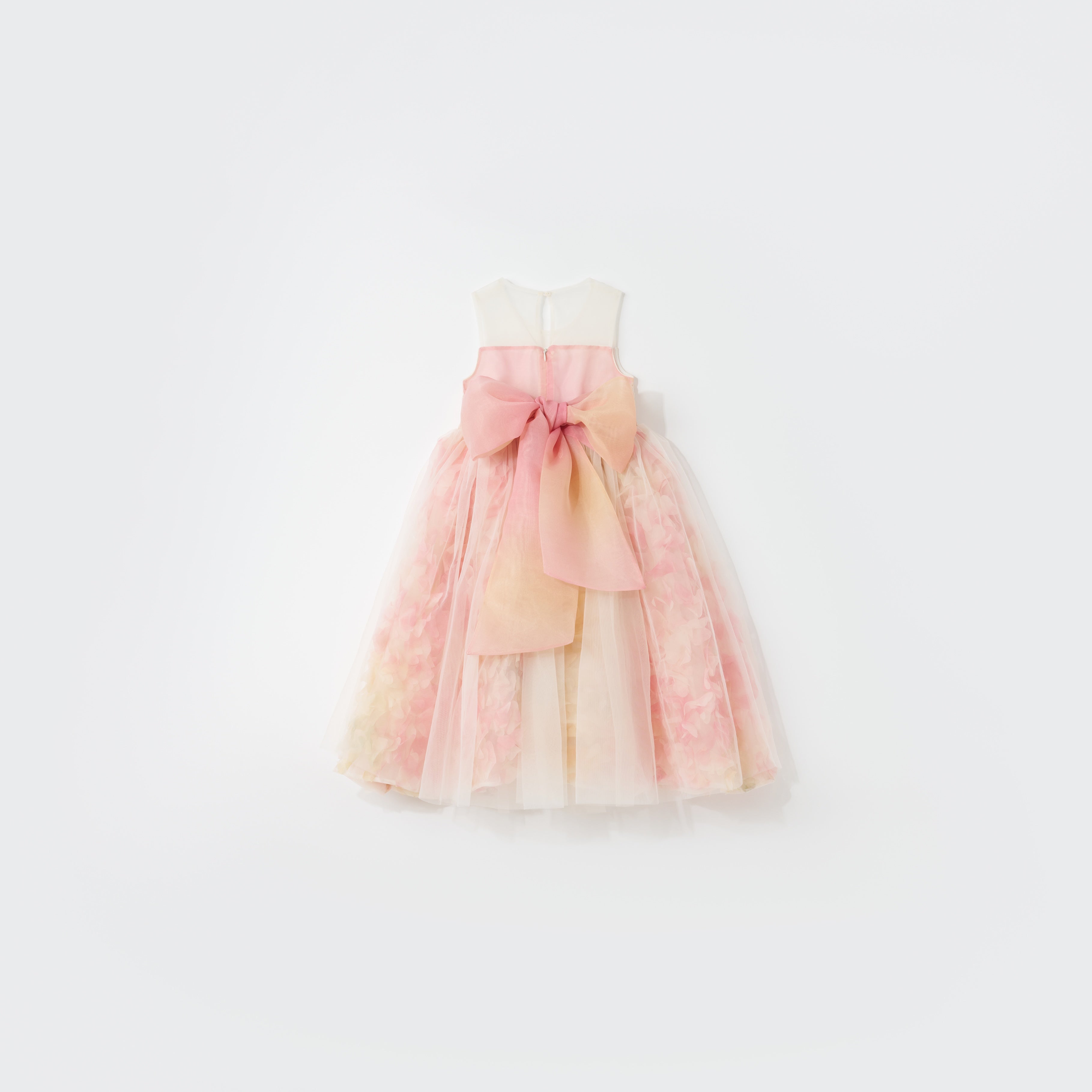 Peach Blossom Petal Tulle Dress
