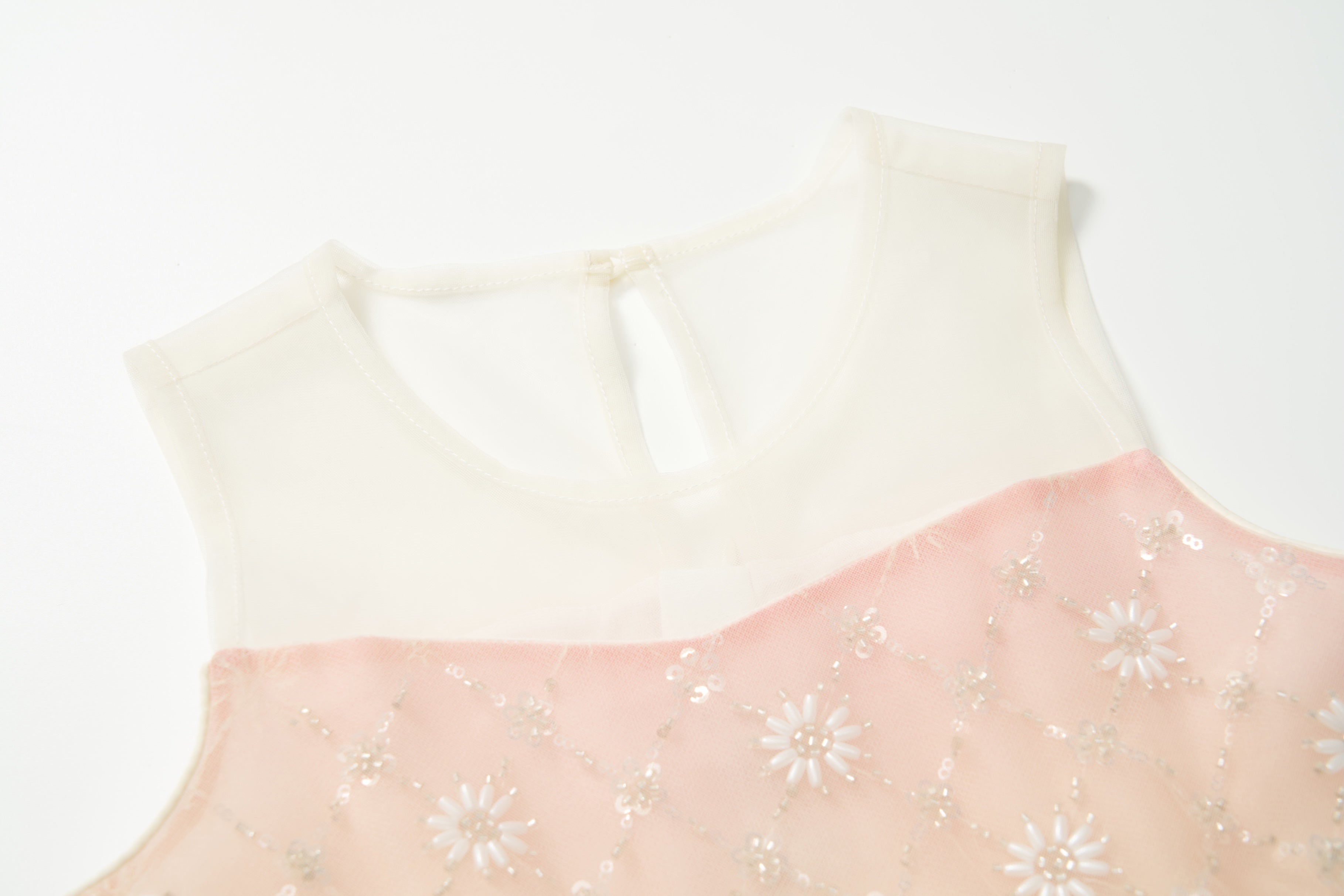 Peach Blossom Petal Tulle Dress