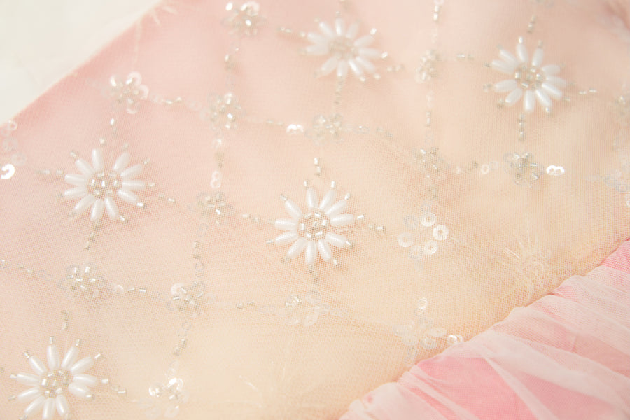 Peach Blossom Petal Tulle Dress