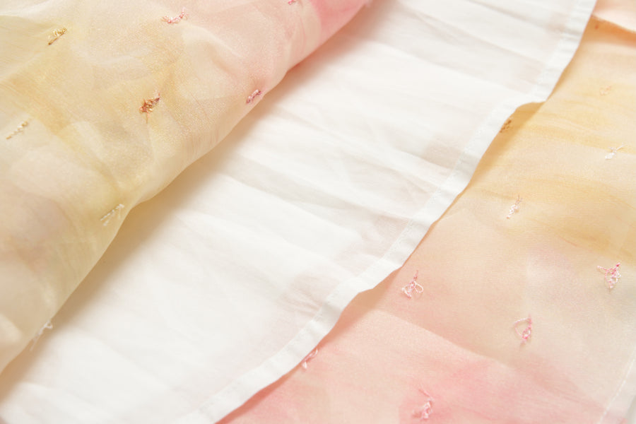 Peach Blossom Petal Tulle Dress