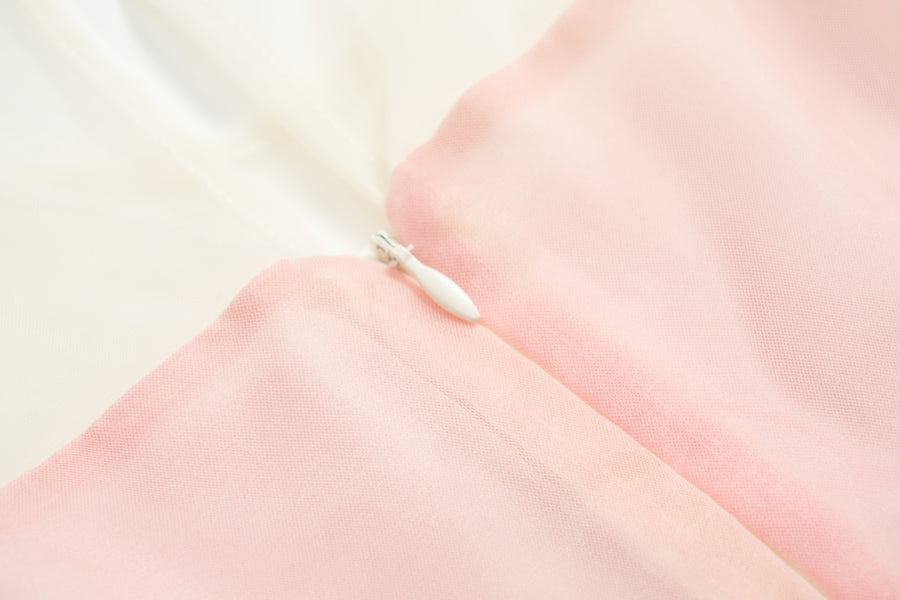 Peach Blossom Petal Tulle Dress