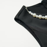 Noir Pearl Tulle Dress