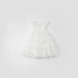 Petal Cascade Puff Tulle Dress