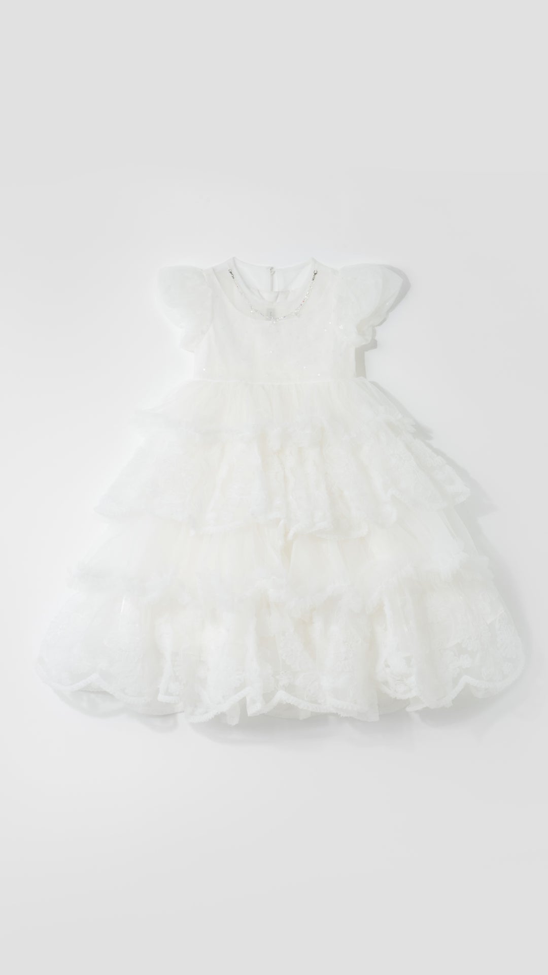 Petal Cascade Puff Tulle Dress