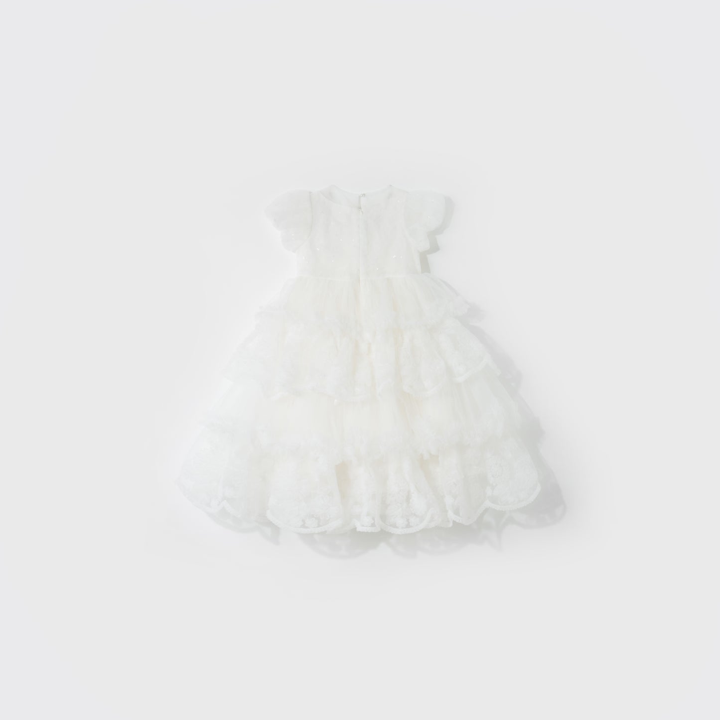 Petal Cascade Puff Tulle Dress