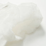 Petal Cascade Puff Tulle Dress