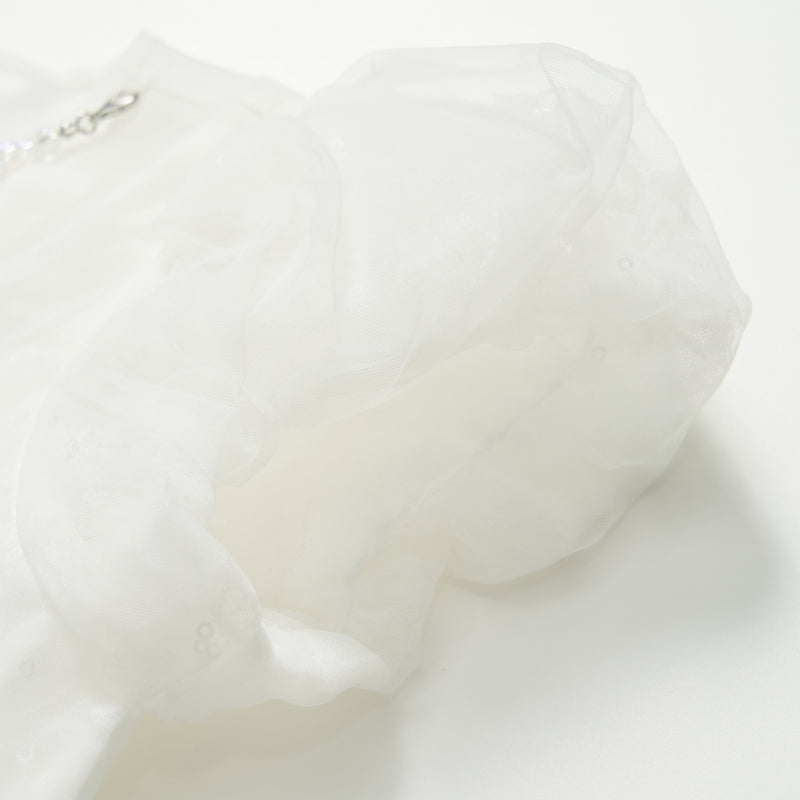 Petal Cascade Puff Tulle Dress