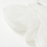 Petal Cascade Puff Tulle Dress