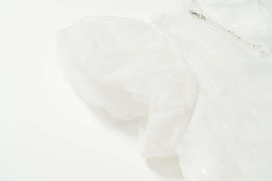 Petal Cascade Puff Tulle Dress