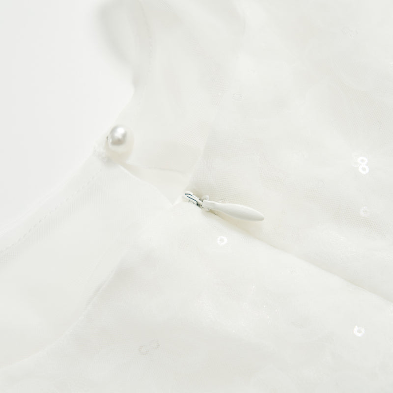 Petal Cascade Puff Tulle Dress