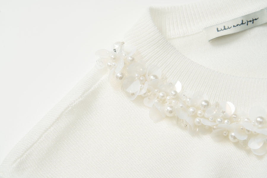 Cloud Blossom Lyocell Knit Cardigan