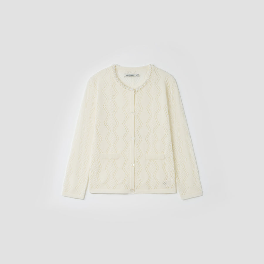 Pearl Petals Knit Cardigan