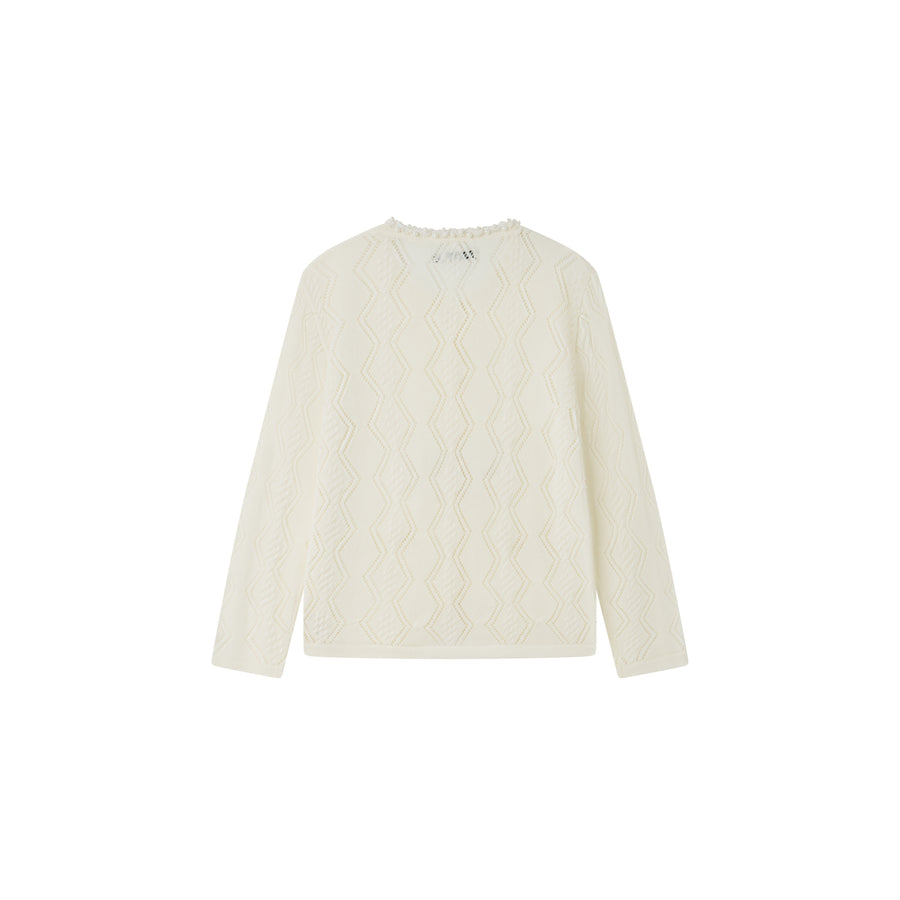 Pearl Petals Knit Cardigan