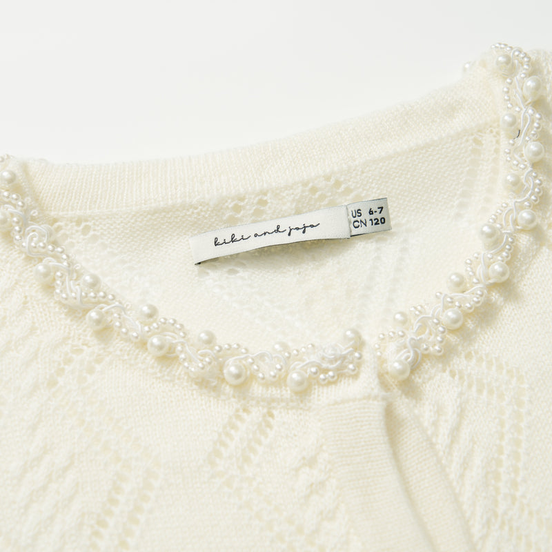 Pearl Petals Knit Cardigan