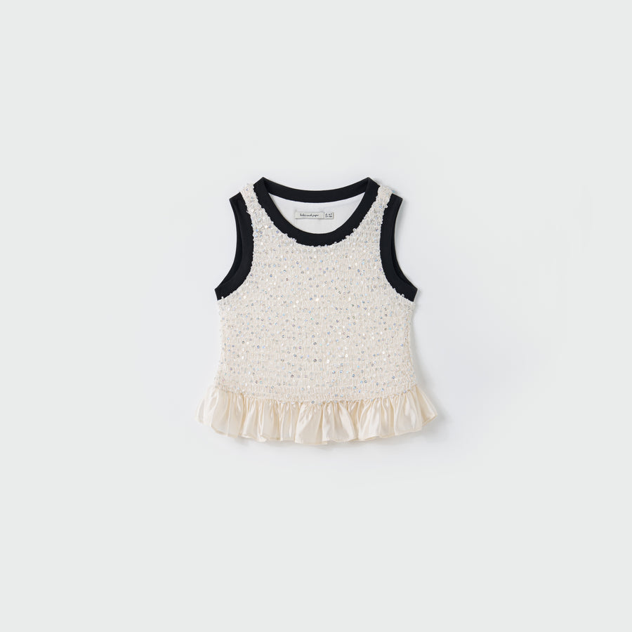 Petal Glimmer Sleeveless Top