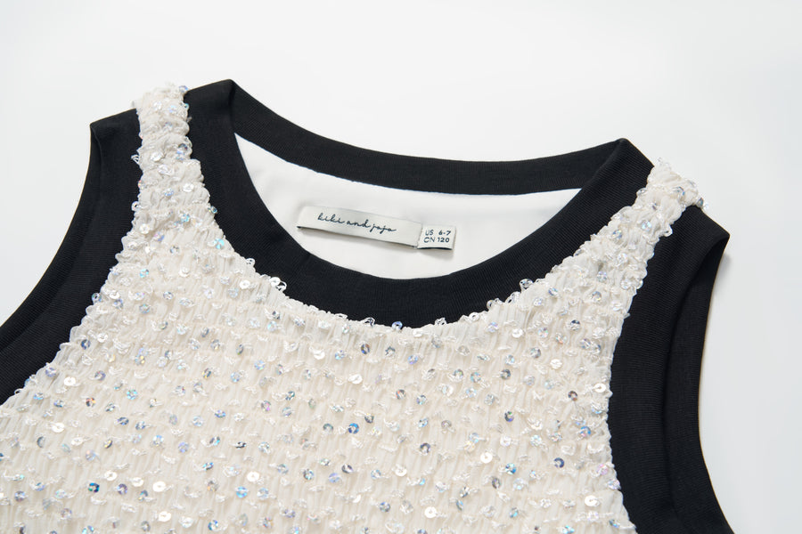 Petal Glimmer Sleeveless Top