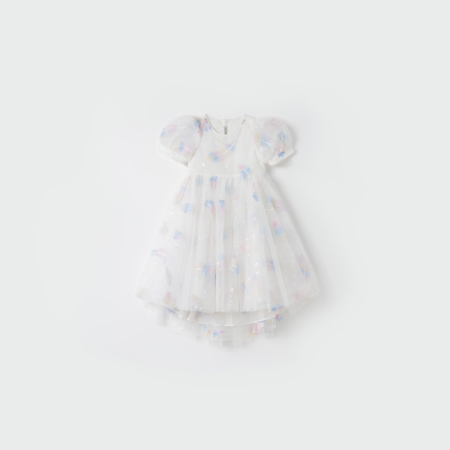 Feather Bloom Pastel Tulle Dress