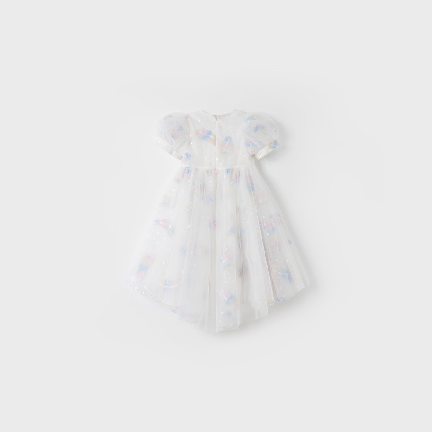 Feather Bloom Pastel Tulle Dress