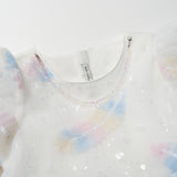 Feather Bloom Pastel Tulle Dress