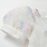 Feather Bloom Pastel Tulle Dress