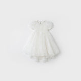 Feather Bloom Layered Tulle Dress