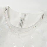 Feather Bloom Layered Tulle Dress