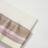 Blush Pink Meadow Stripe Knit Polo Top