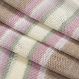 Blush Pink Meadow Stripe Knit Polo Top