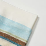 Sky Blue Meadow Stripe Knit Polo Top
