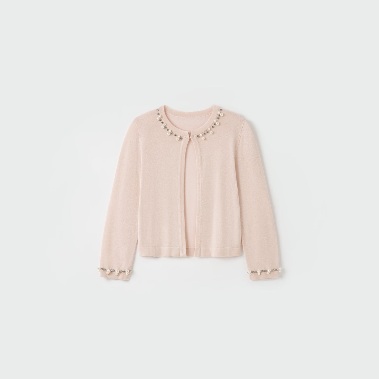 Blush Petal Pearl Knit Cardigan