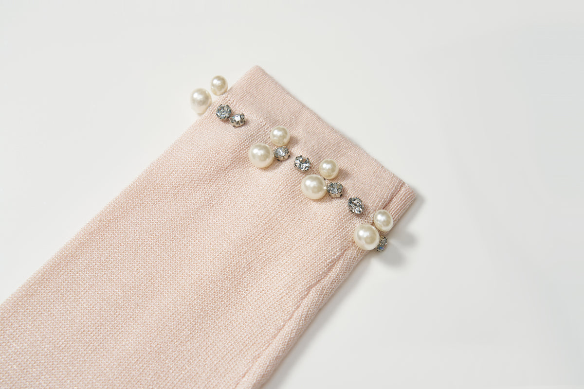 Blush Petal Pearl Knit Cardigan