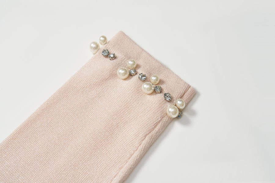 Blush Petal Pearl Knit Cardigan