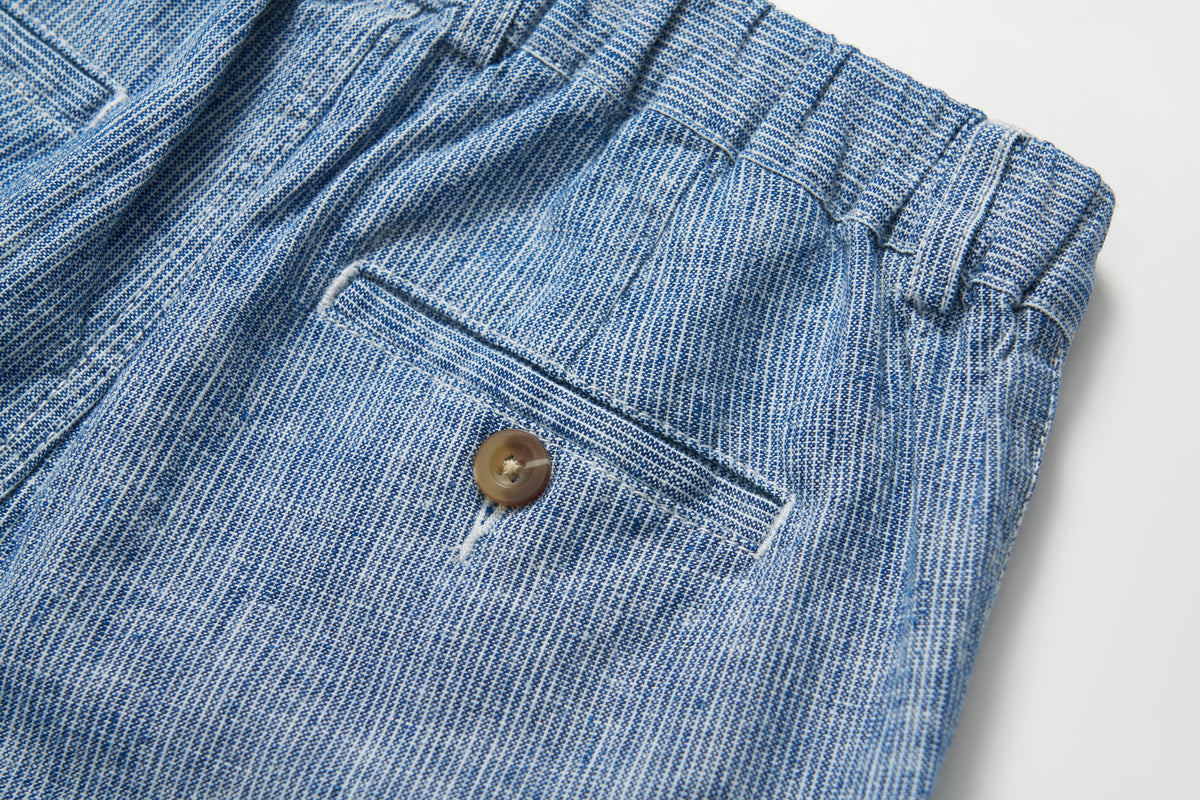 Riviera Linen Cotton Shorts with Suspenders