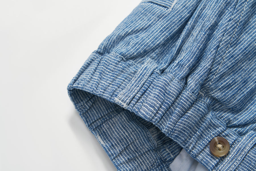Riviera Linen Cotton Shorts with Suspenders