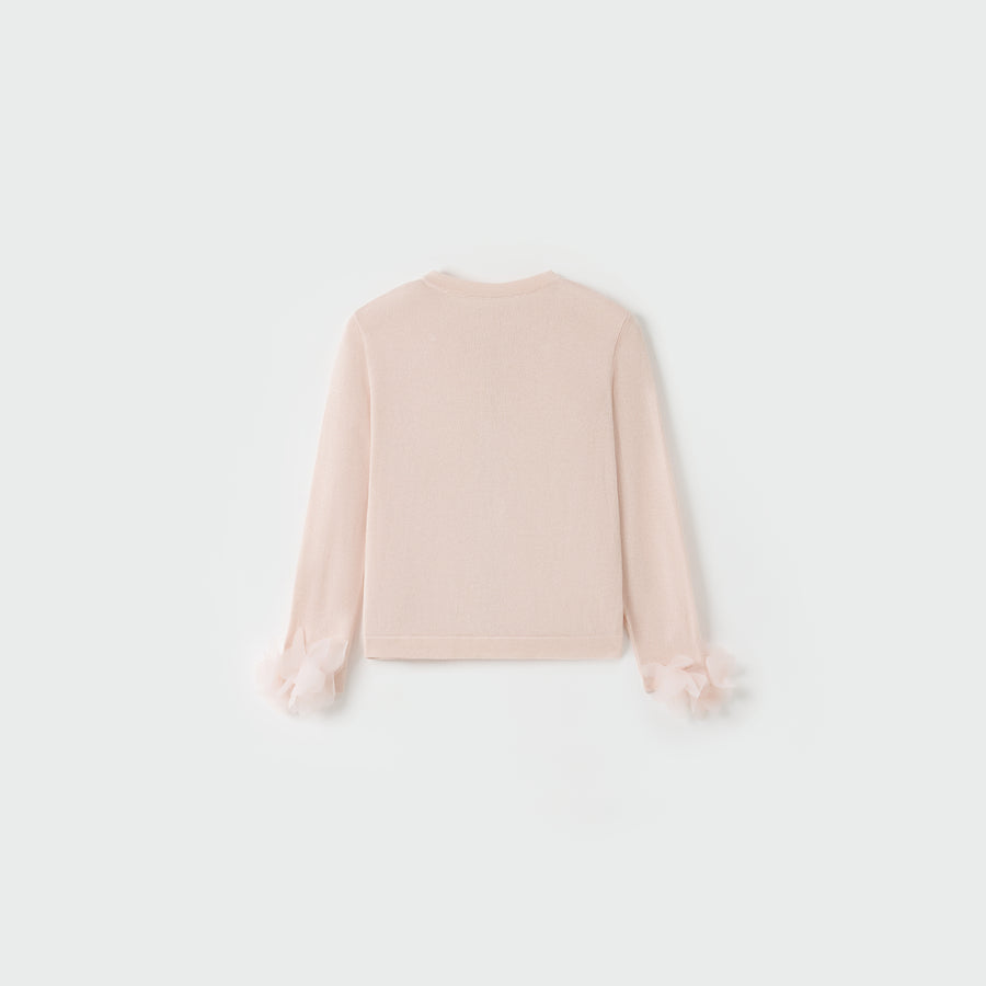 Blush Petal Bloom Knit Cardigan