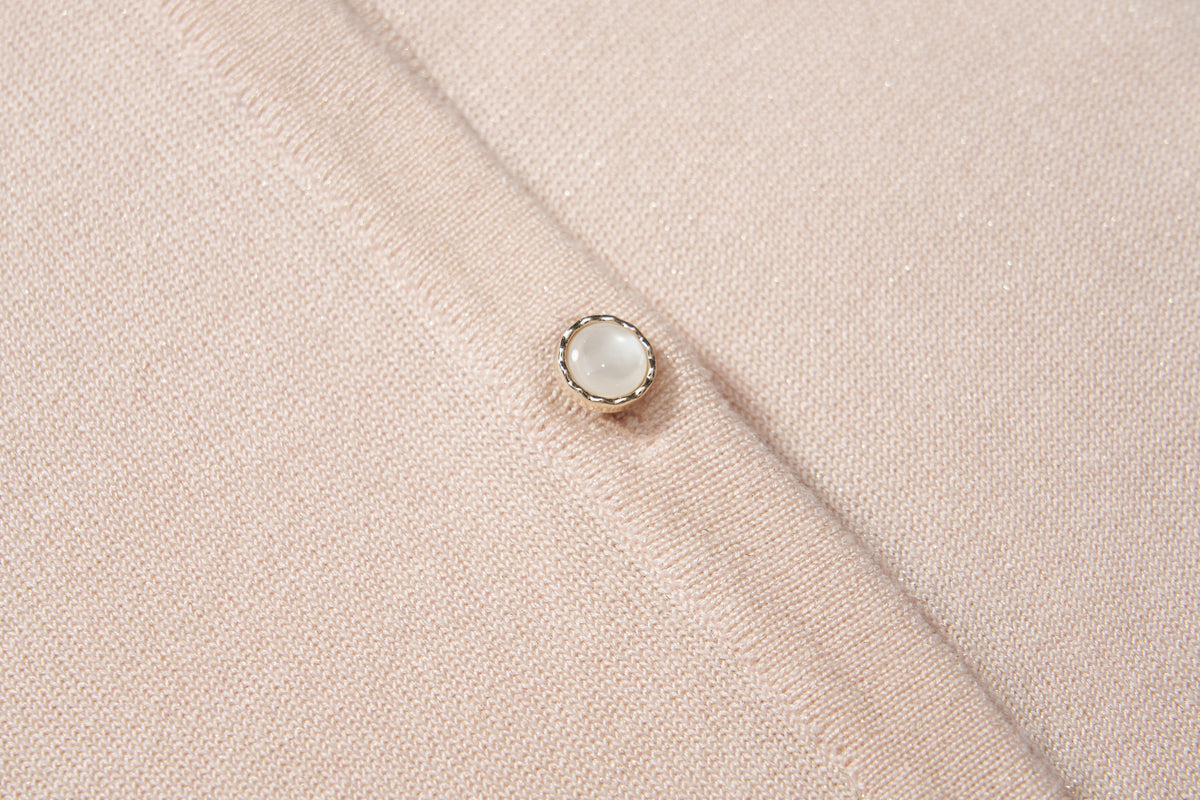 Blush Petal Bloom Knit Cardigan