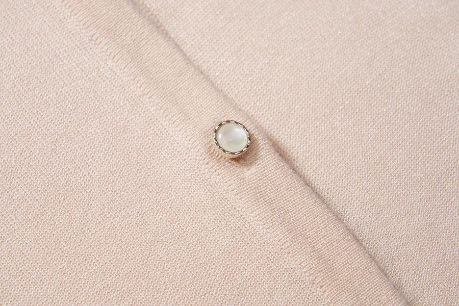 Blush Petal Bloom Knit Cardigan