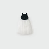 Midnight Sequin Knit Lace Tulle Dress