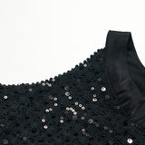 Midnight Sequin Knit Lace Tulle Dress