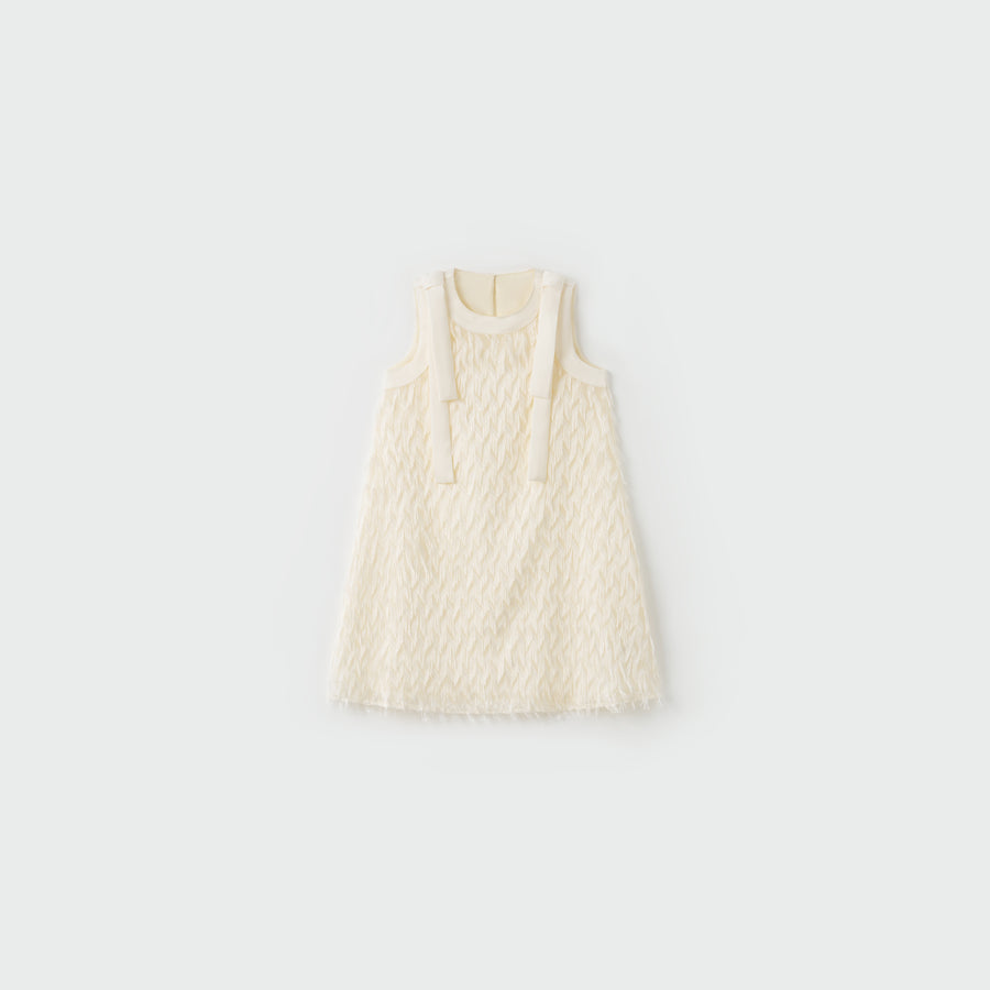 Champagne Fringe Whisper Dress