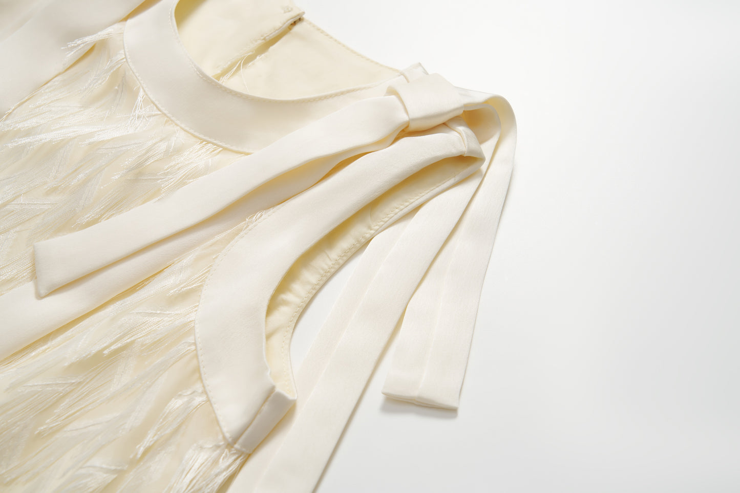 Champagne Fringe Whisper Dress