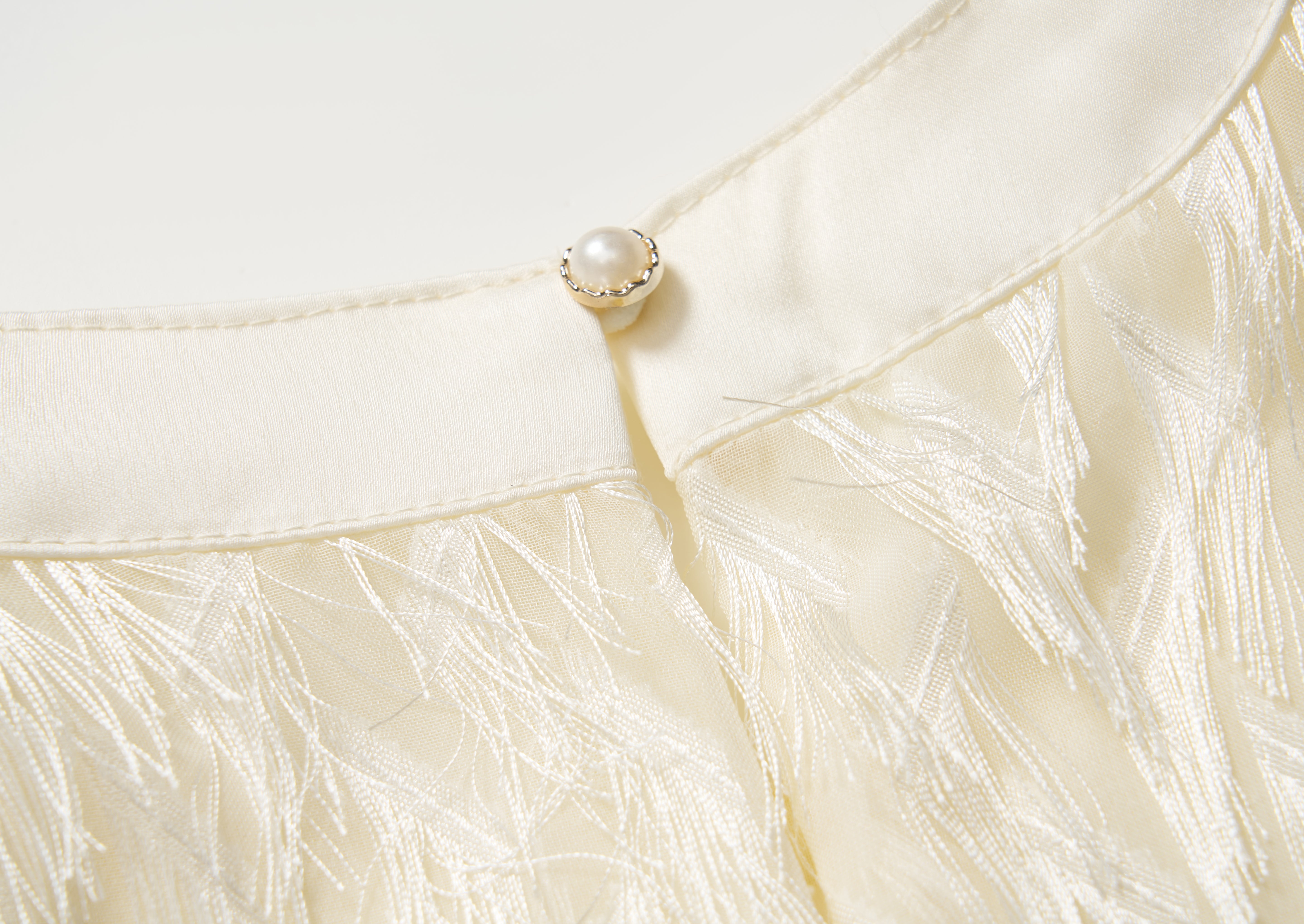 Champagne Fringe Whisper Dress