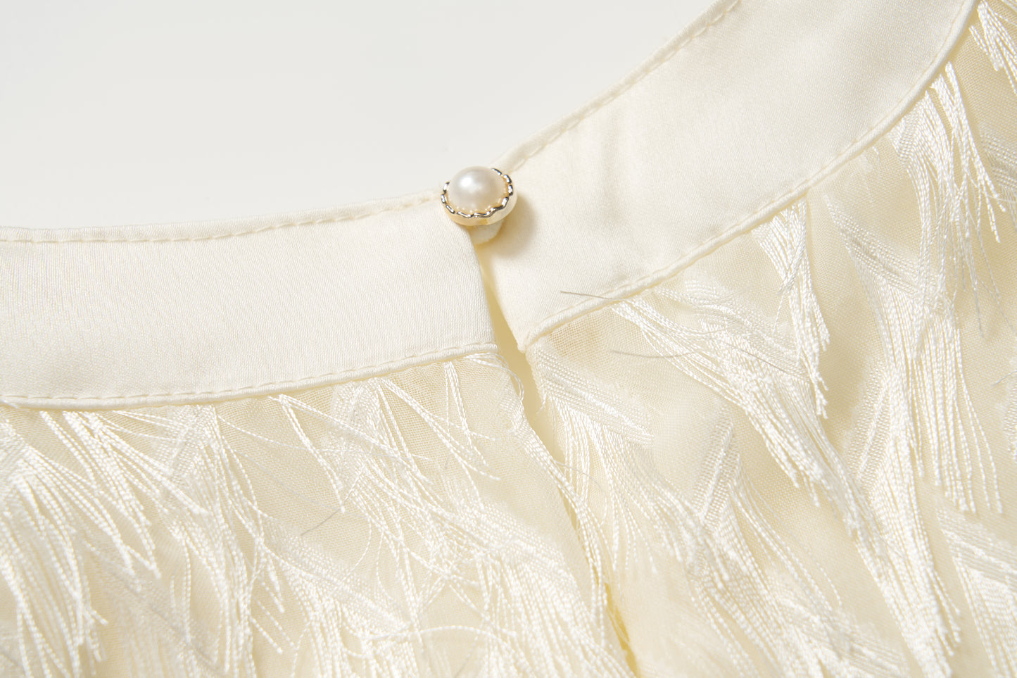 Champagne Fringe Whisper Dress