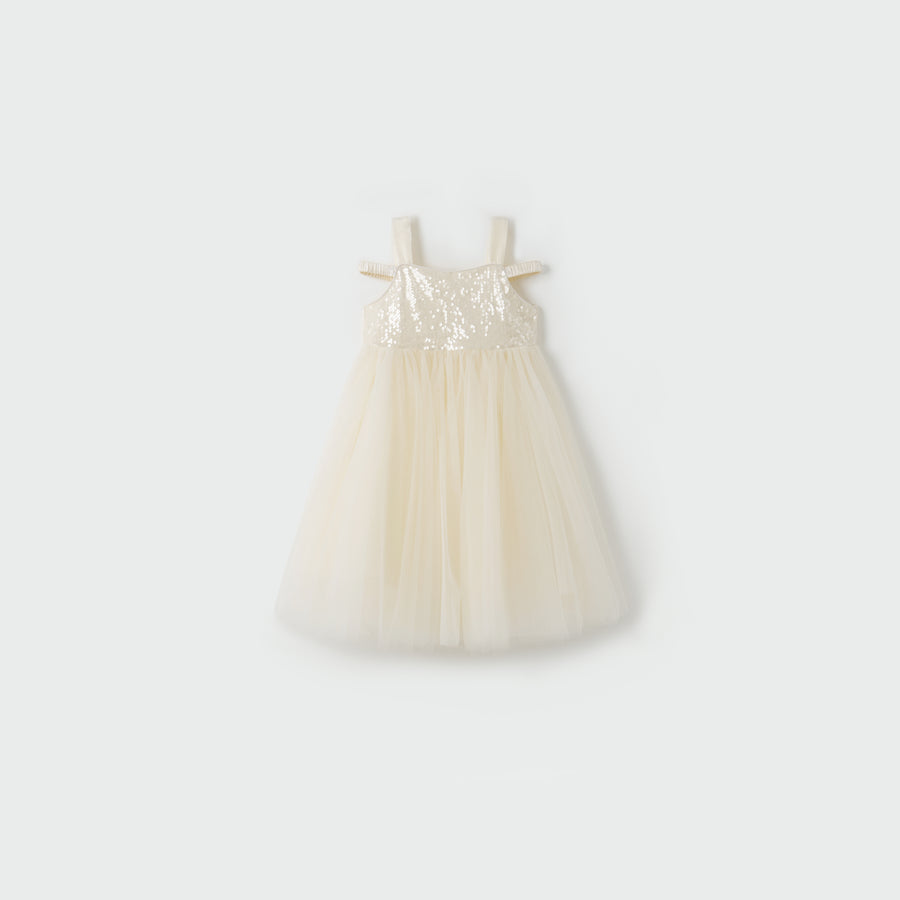 Champagne Ripple Bloom Dress
