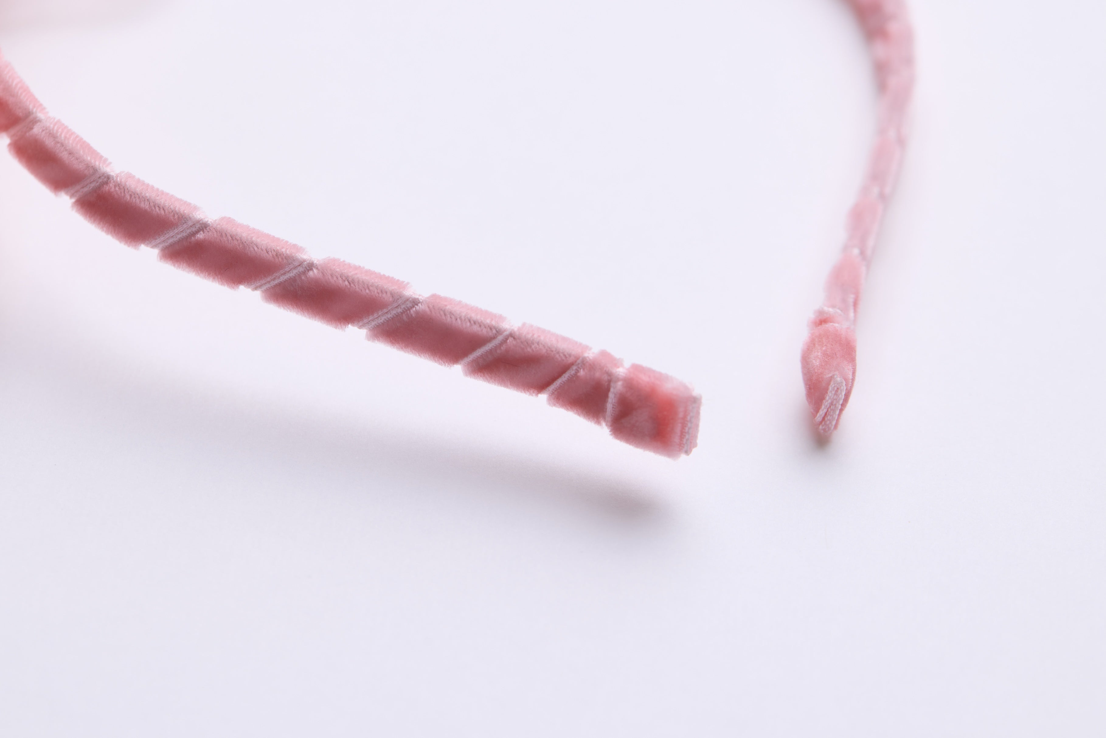 Pink Crystal Velvet Bow Headband