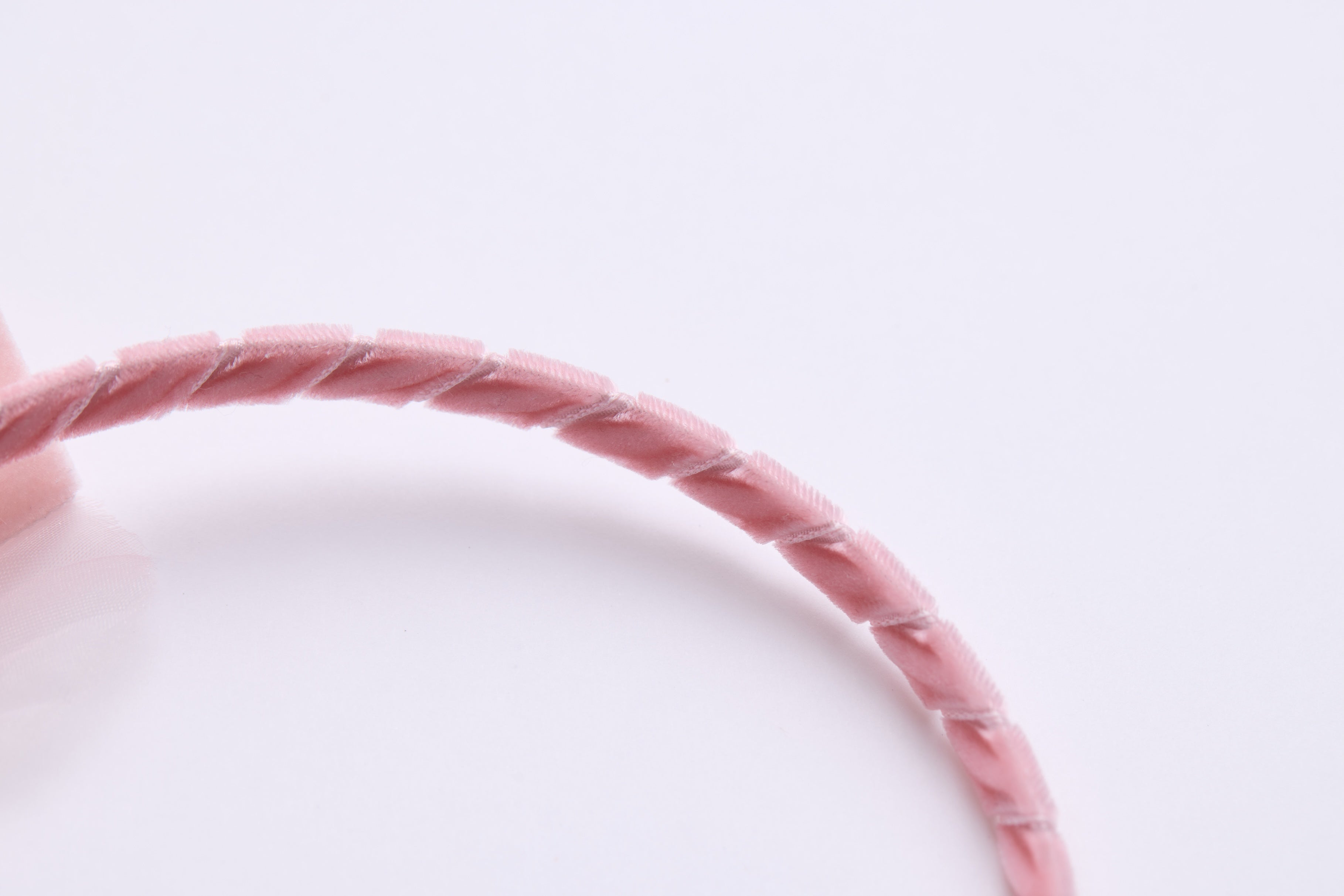 Pink Crystal Velvet Bow Headband