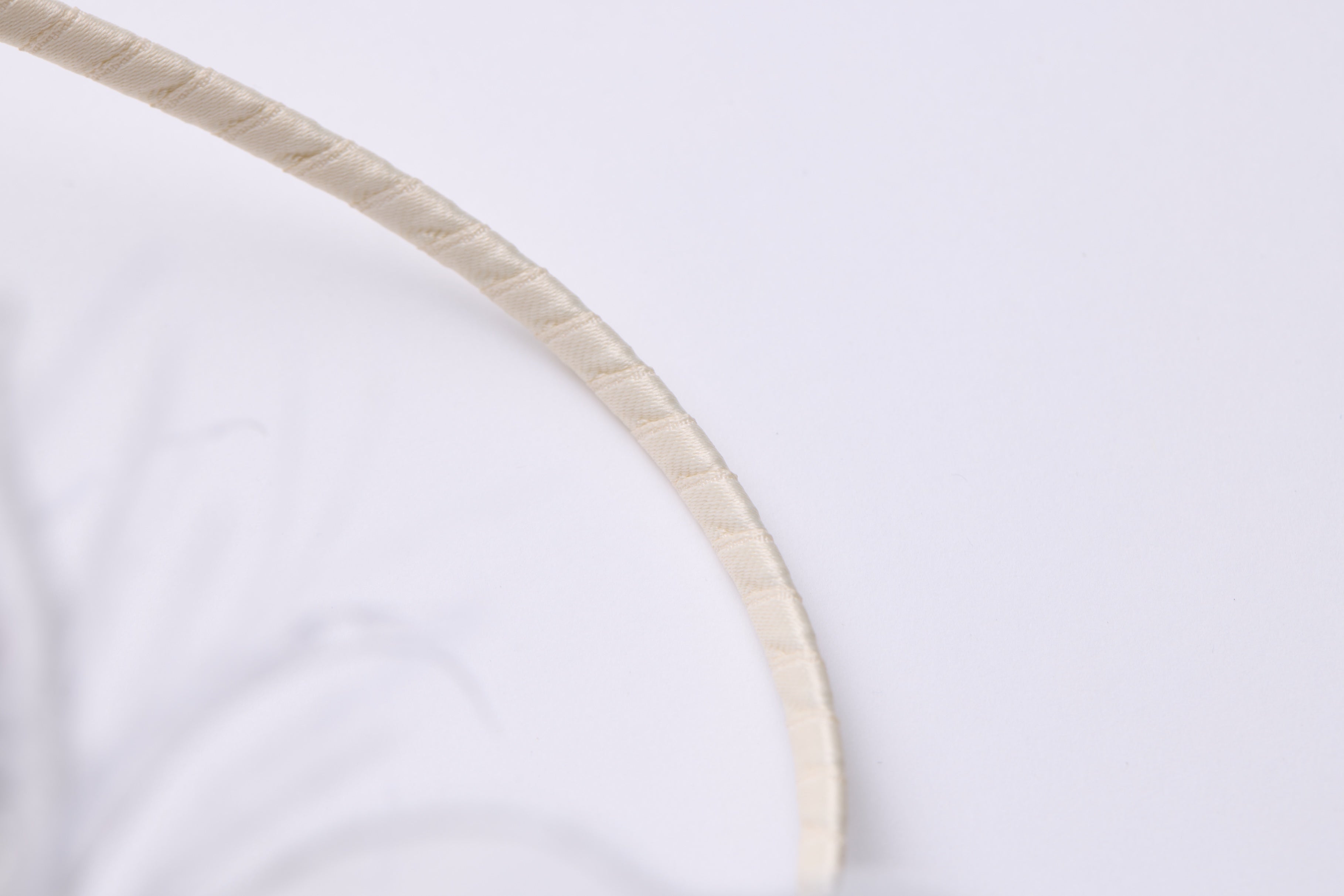Ivory Hand-Beaded Lily Feather Headband