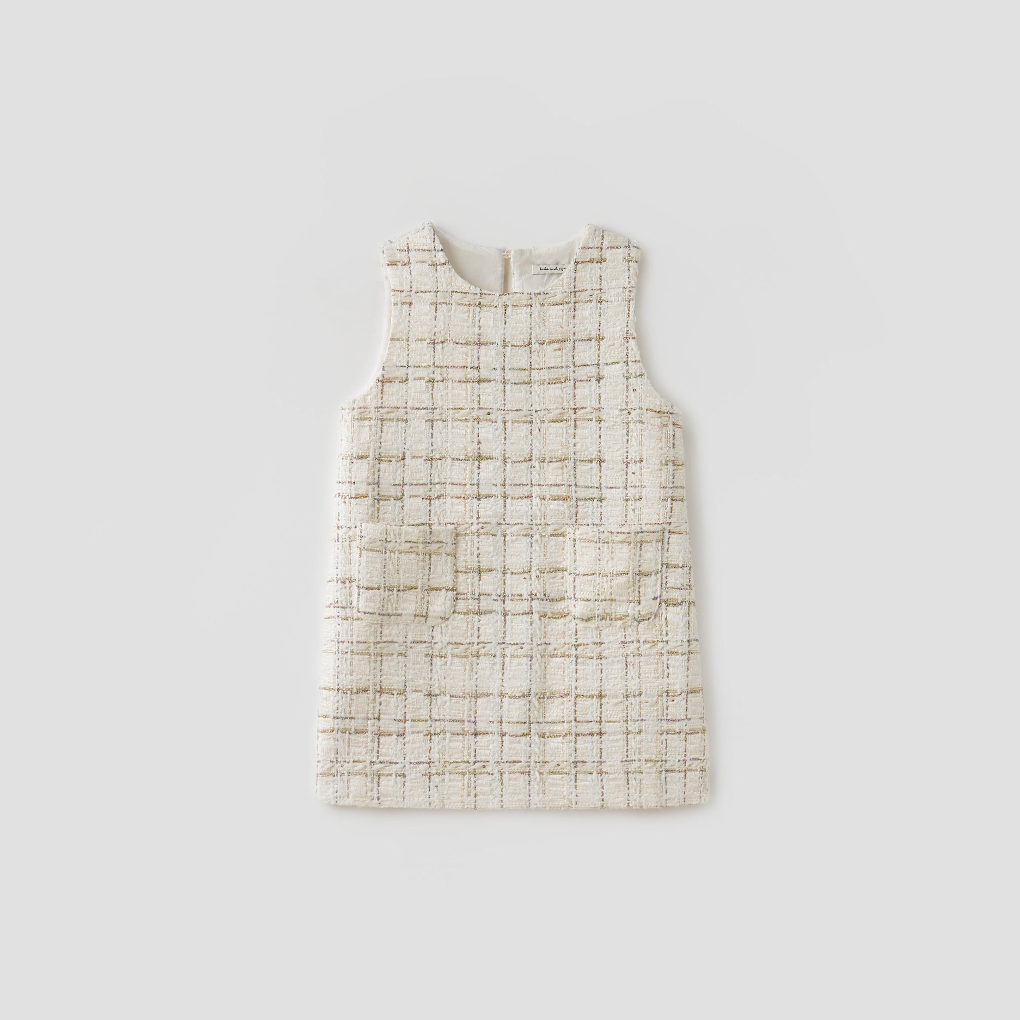 Ivory Lumière Tweed A-Line Dress