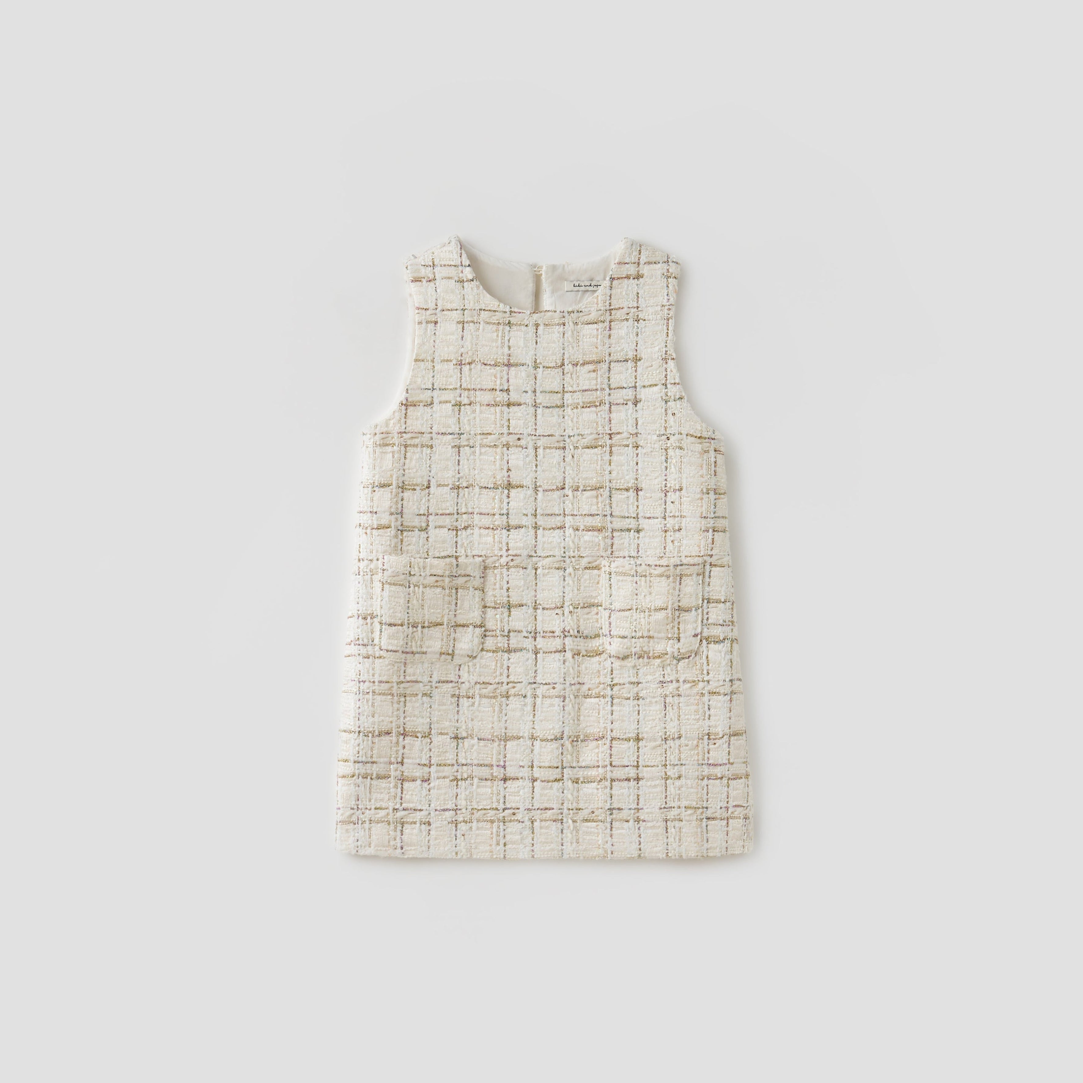 Ivory Lumière Tweed A-Line Dress